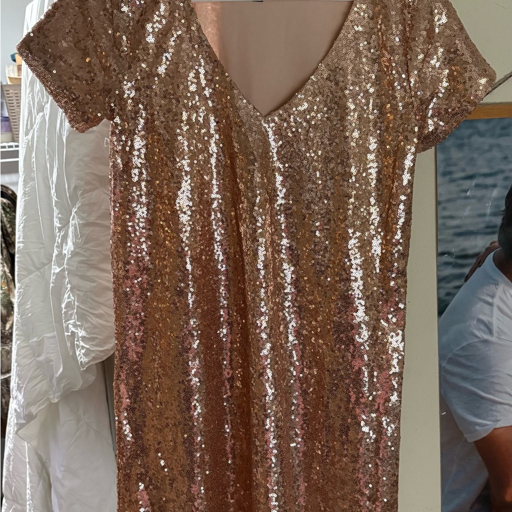 Gold Sequin Dress